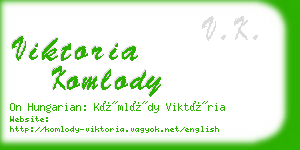 viktoria komlody business card